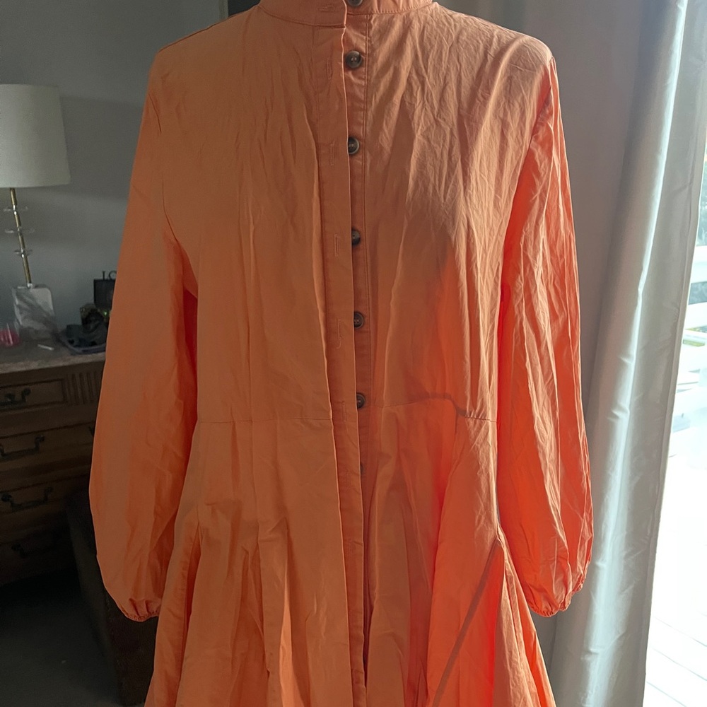 NWOT Beulah Yellow Puff Sleeve Cut Out Mini Dress Large